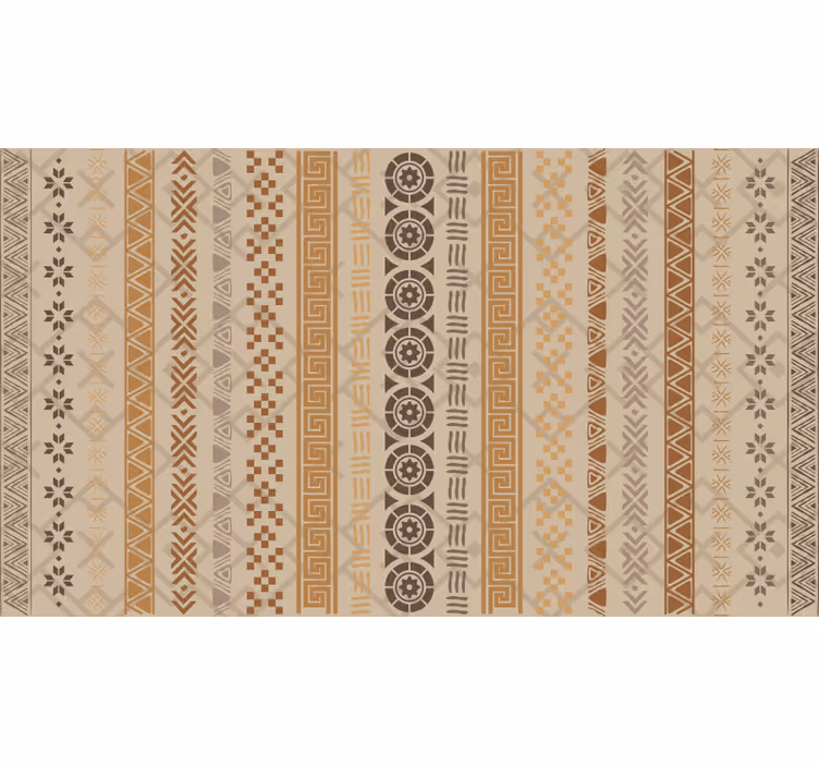 Toile fenêtre chambre effet tampon puzzle marron - TenStickers
