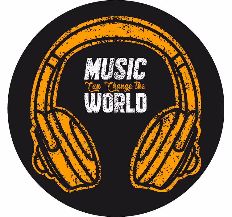 Toile fenêtre chambre adolescent la musique change le monde - TenStickers