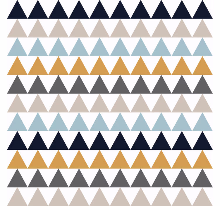 Toile fenêtre chambre triangles nordiques sobres - TenStickers