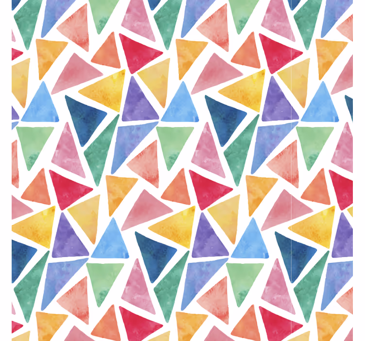 Toile fenêtre chambre motif triangles colorés - TenStickers