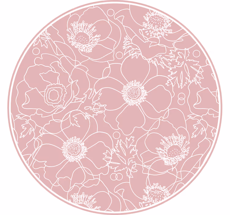 Toile fenêtre chambre peinture rose élégante - TenStickers