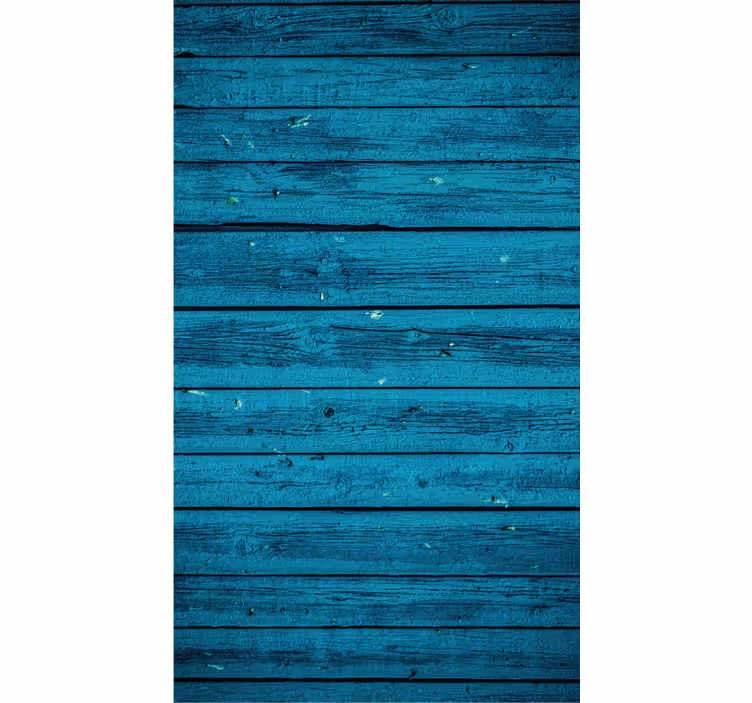 Toile fenêtre chambre bois bleu - TenStickers
