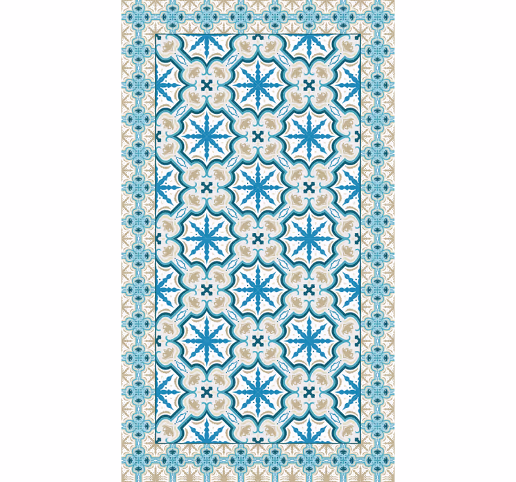 Toile fenêtre chambre beija bleu et marron - TenStickers