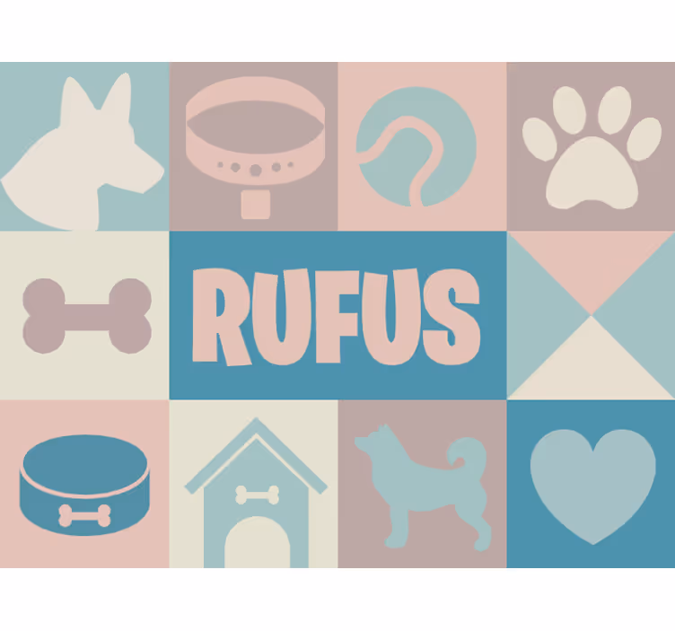 Toile fenêtre chambre chiens personnalisés - TenStickers