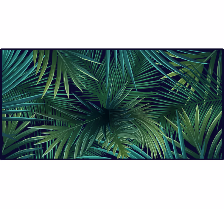 Toile fenêtre chambre feuilles de monstera intenses - TenStickers