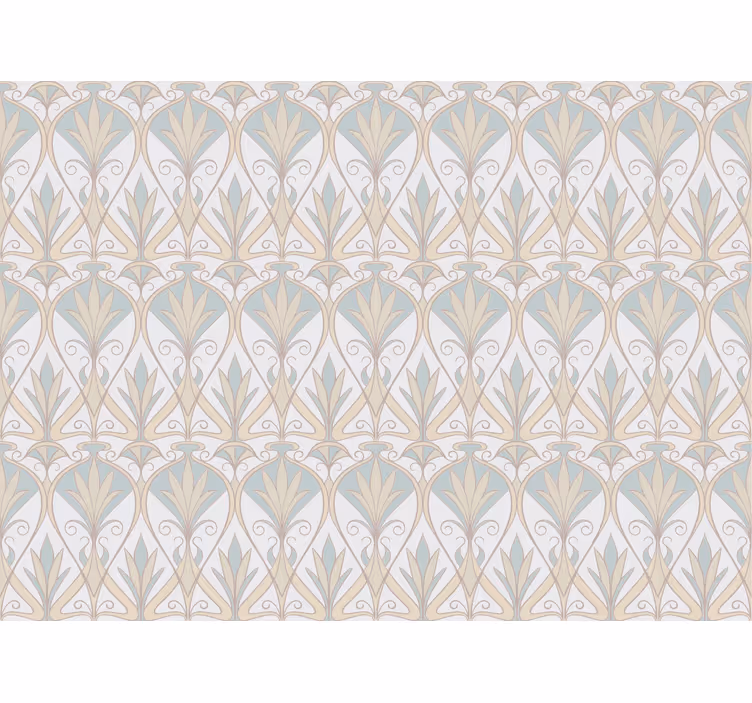 Toile fenêtre chambre motif floral rétro botanique - TenStickers