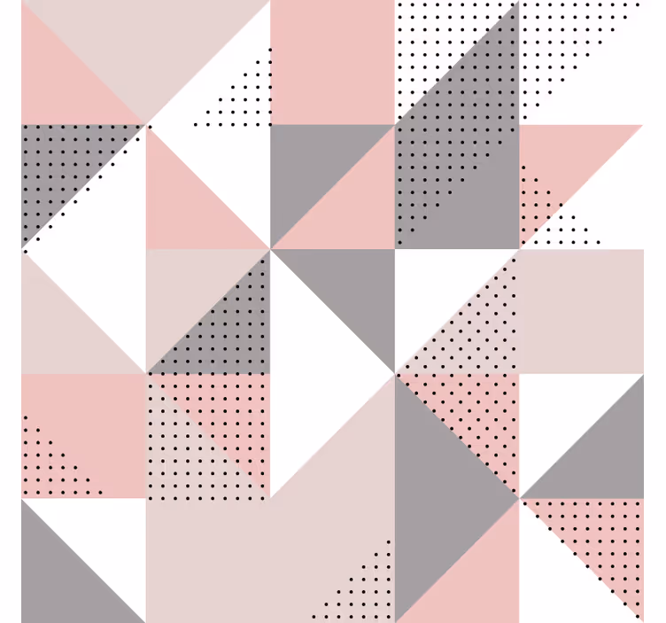 Toile fenêtre chambre triangles nordiques pastel - TenStickers