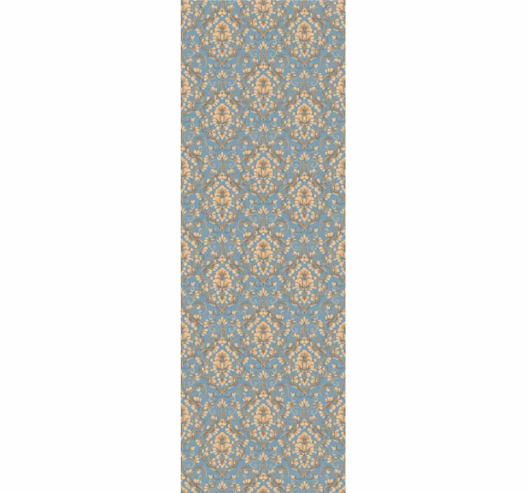 Toile fenêtre vintage motif damassé floral orné - TenStickers