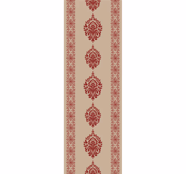Toile fenêtre vintage motifs rouges élégants - TenStickers