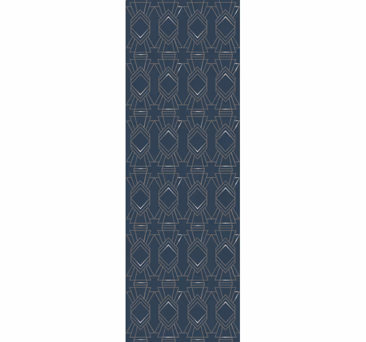 Toile fenêtre vintage motif losanges art déco - TenStickers