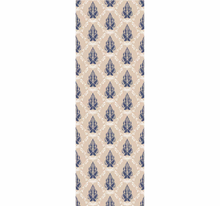 Toile fenêtre vintage motif floral feuillu - TenStickers