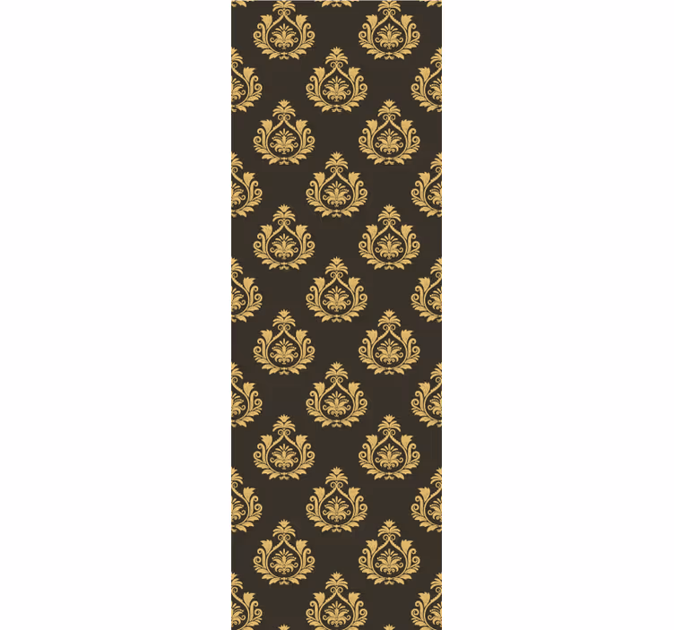 Toile fenêtre vintage motif feuillage orné - TenStickers