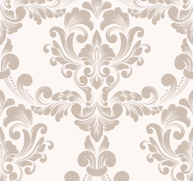 Toile fenêtre vintage damassée - TenStickers