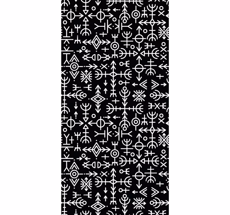 Toile fenêtre vintage ensemble de symboles vikings - TenStickers
