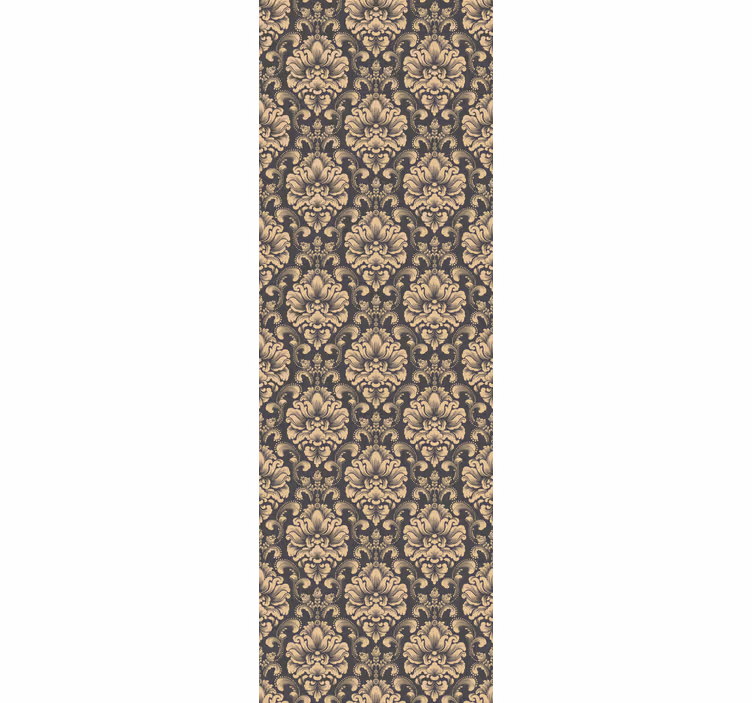 Toile fenêtre vintage design baroque doré - TenStickers