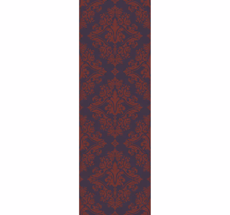 Toile fenêtre vintage motif rouge et violet - TenStickers