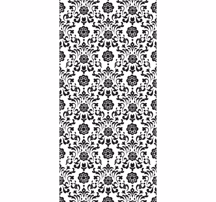 Toile fenêtre vintage style damassé royal - TenStickers