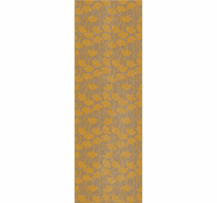 Toile fenêtre vintage motif feuilles de ginkgo vintage - TenStickers