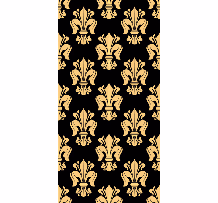 Toile fenêtre vintage motif fleur-de-lis - TenStickers