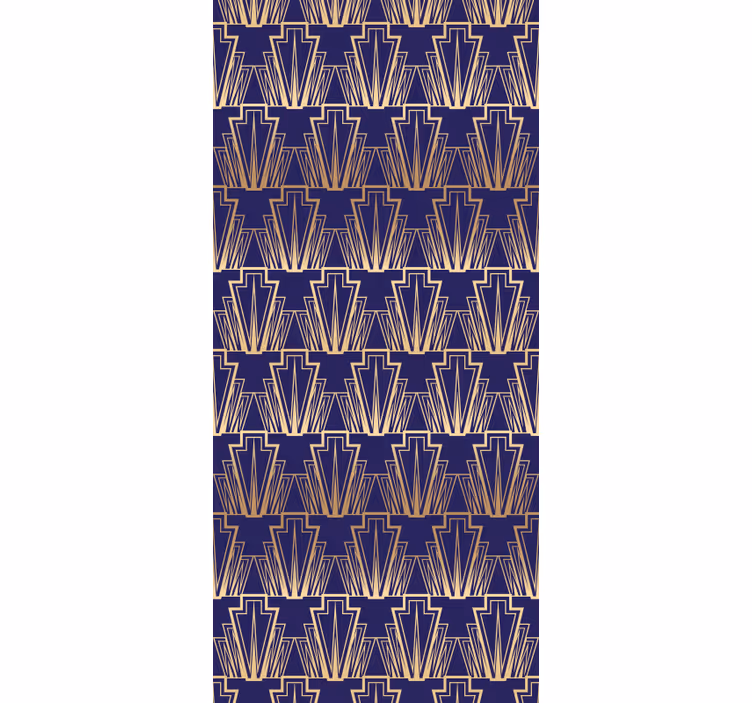 Toile fenêtre vintage motif décoratif doré dégradé - TenStickers