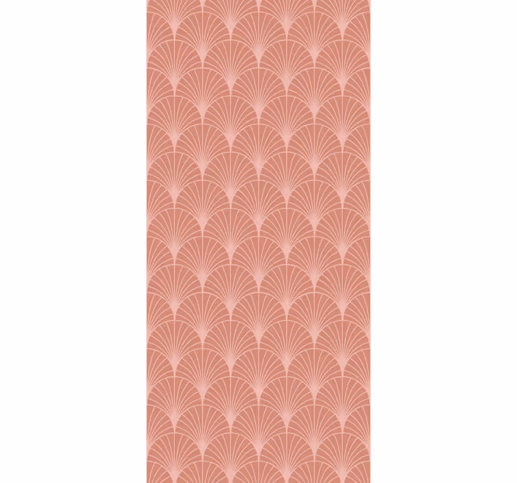 Toile fenêtre vintage motif décoratif palmiers rose doré - TenStickers