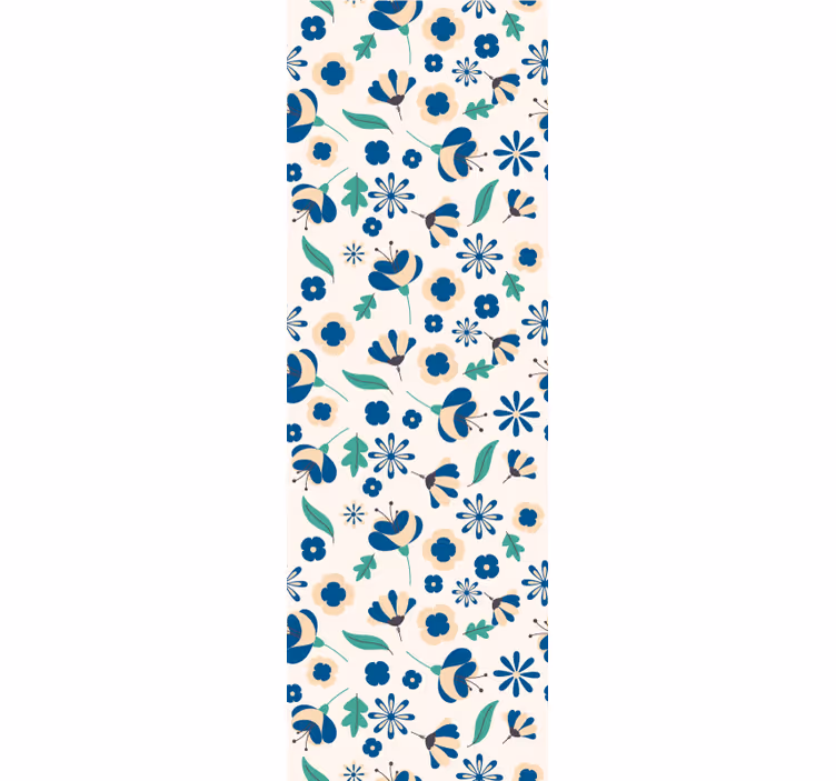 Toile fenêtre vintage motif floral blanc provincial - TenStickers