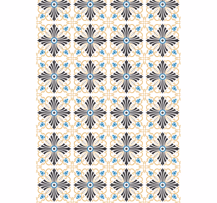 Toile fenêtre vintage design en spirale croisée - TenStickers