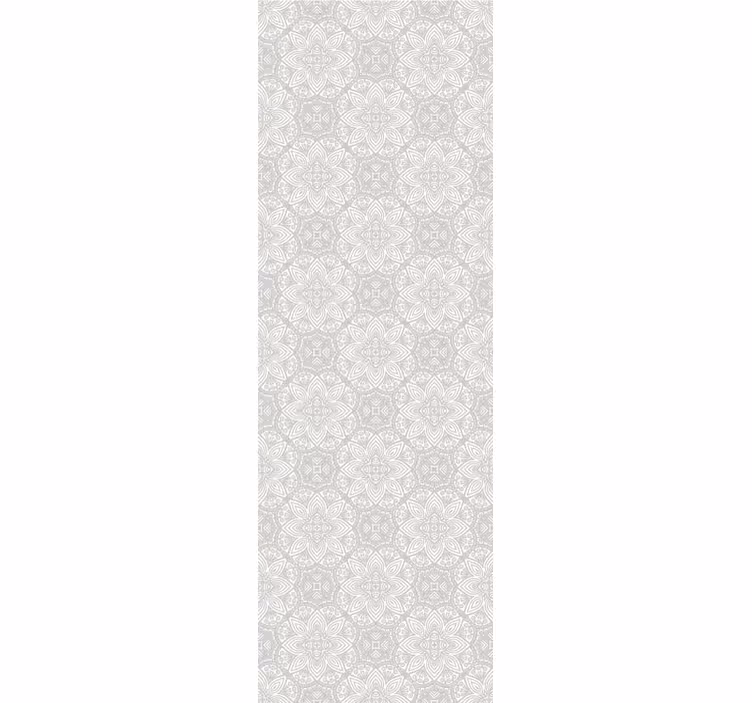 Toile fenêtre vintage motif ethnique gris complexe - TenStickers