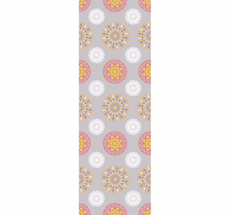 Toile fenêtre vintage cercles mandala lumineux - TenStickers
