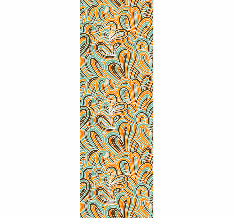 Toile fenêtre vintage vagues de couleurs pop - TenStickers