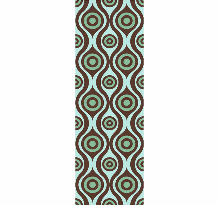 Toile fenêtre vintage motif années 70 formes irrégulières - TenStickers