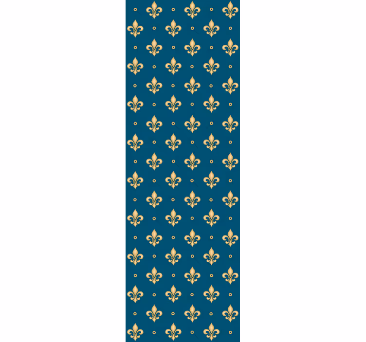 Toile fenêtre vintage motif baroque fleur-de-lis - TenStickers