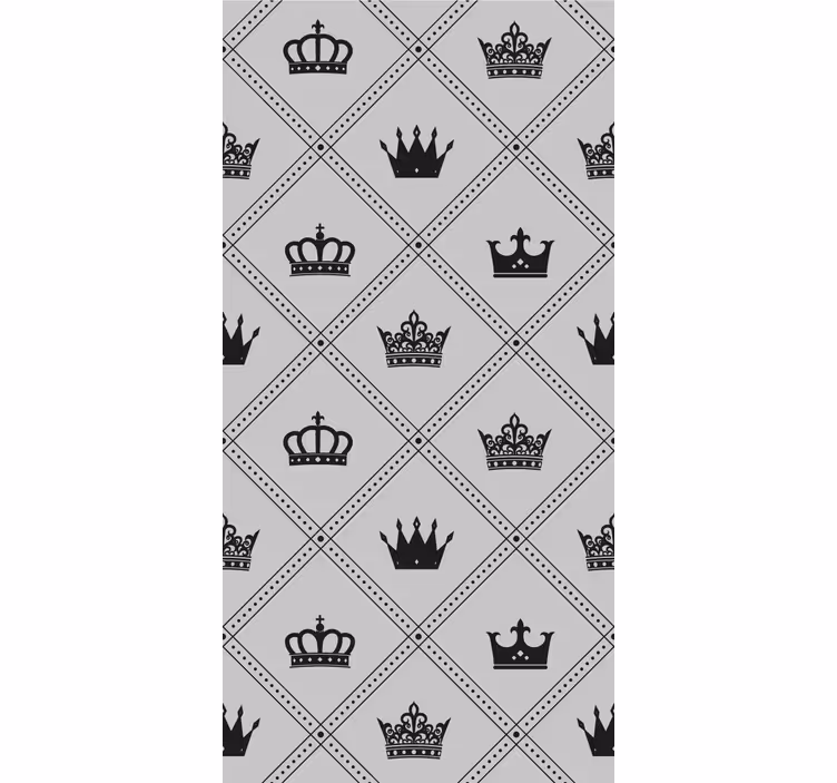 Toile fenêtre vintage couronnes et diadèmes - TenStickers
