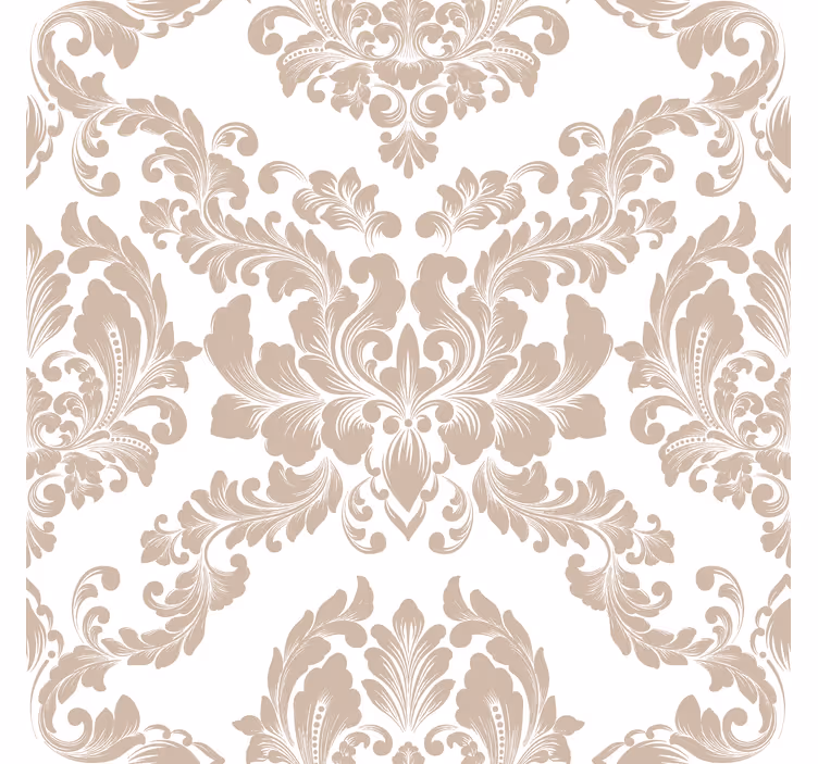 Toile fenêtre vintage motif damassé - TenStickers