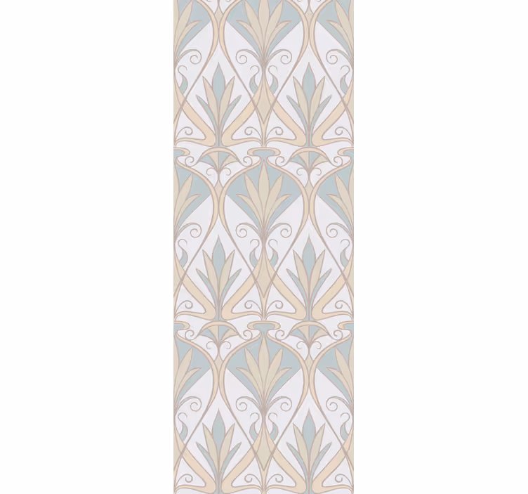 Toile fenêtre vintage motif floral rétro botanique - TenStickers