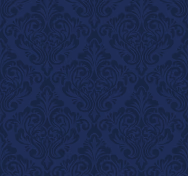 Toile fenêtre vintage bleu marine damassé - TenStickers
