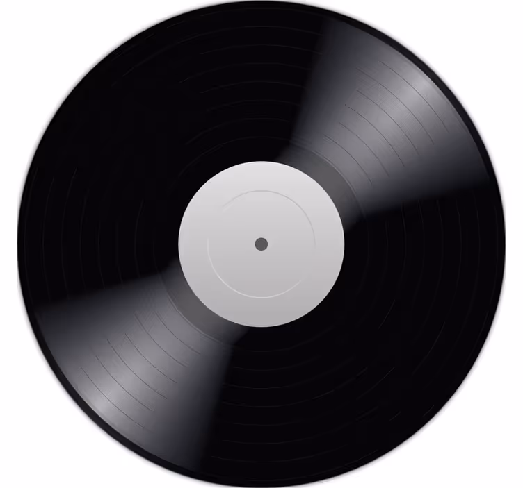 Toile noire fenêtre disque vinyle noir - TenStickers
