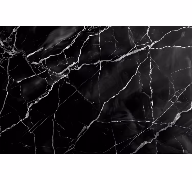 Toile noire fenêtre imitation marbre - TenStickers