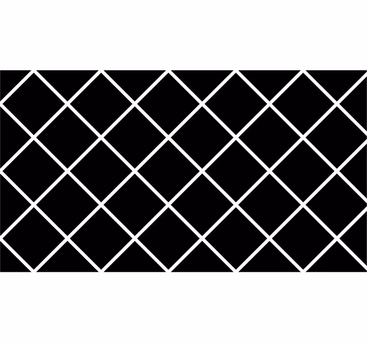 Toile noire fenêtre lignes géométriques modernes - TenStickers