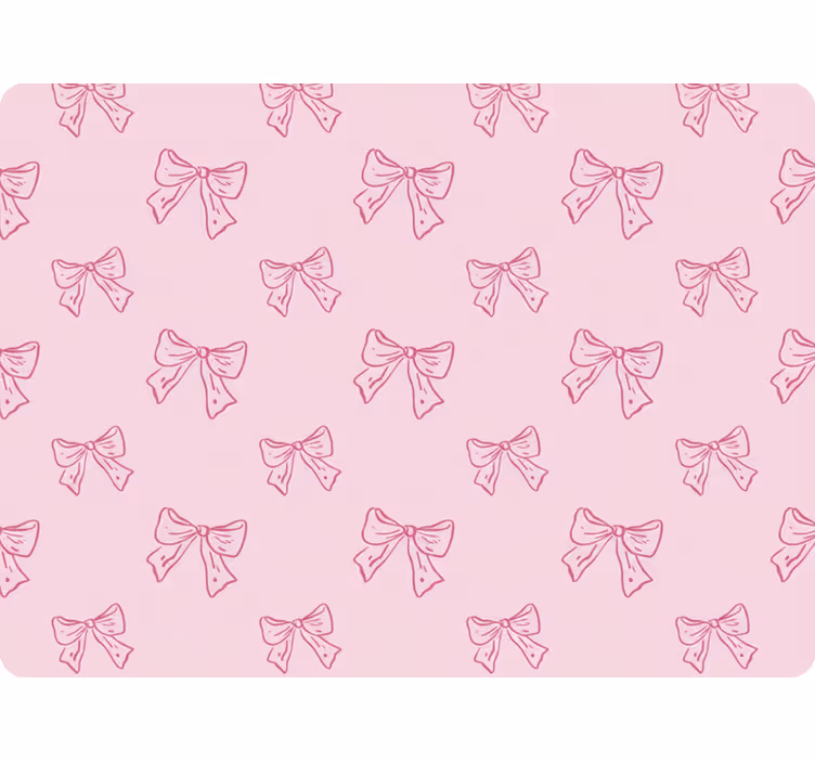 Toile fenêtre rose motif de nœuds roses - TenStickers