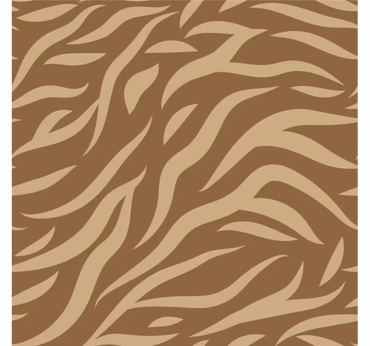 Toile fenêtre salon motif peau de tigre marron et beige - TenStickers