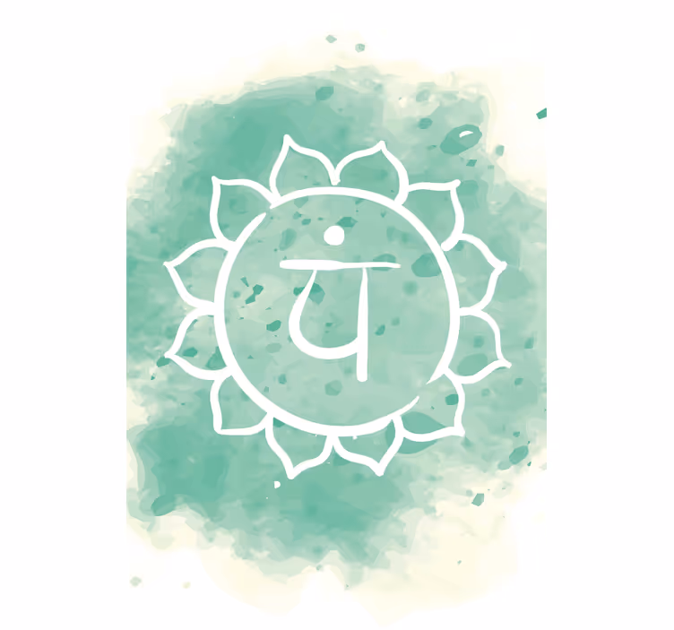 Toile fenêtre salon symbole magnifique du chakra cœur - TenStickers