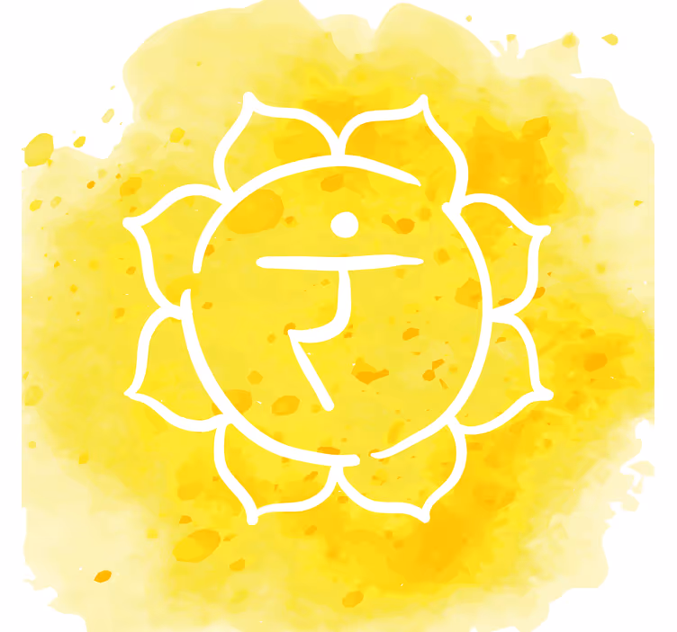 Toile fenêtre salon symbole du chakra du plexus solaire - TenStickers