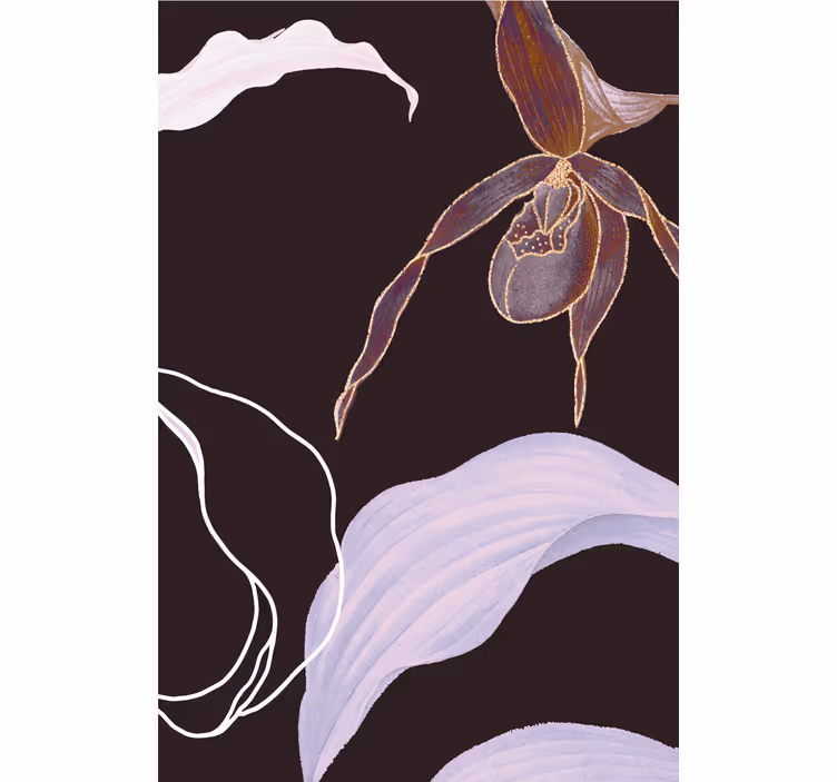 Toile fenêtre salon fleur orchidée violette africaine - TenStickers