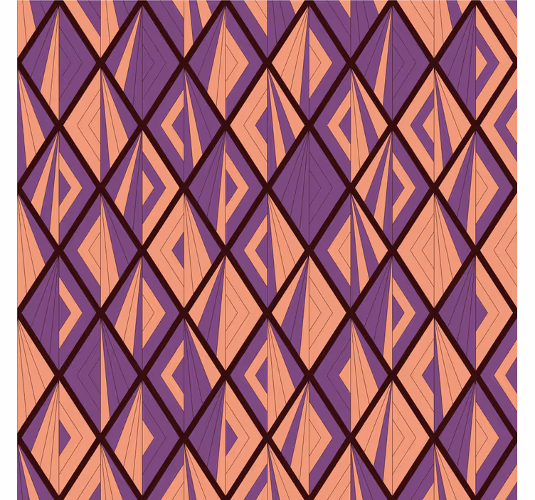 Toile fenêtre salon motif losanges violets africains - TenStickers