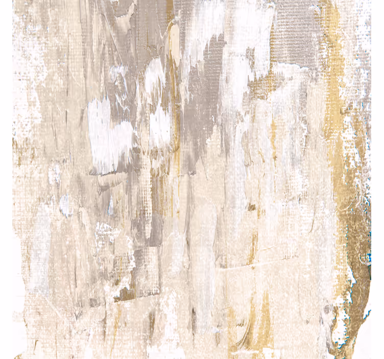 Toile fenêtre salon peinture abstraite forêt blanche - TenStickers