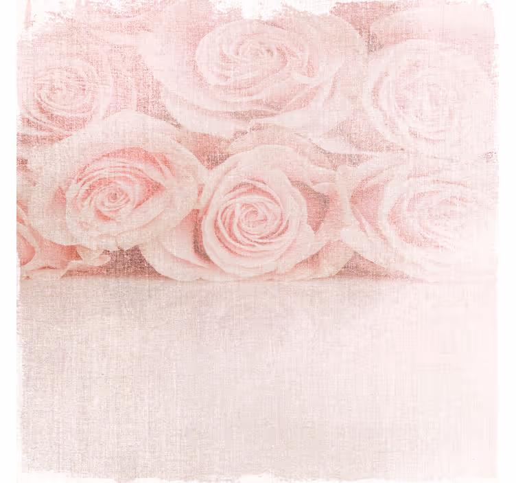 Toile fenêtre salon roses roses clair style shabby chic - TenStickers