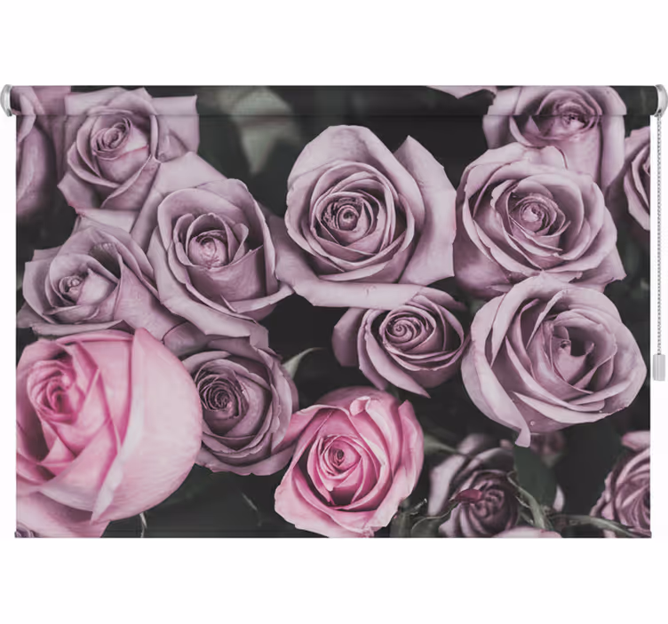 Toile fenêtre salon design élégant roses roses - TenStickers