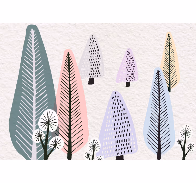 Toile fenêtre salon danse en forêt - TenStickers