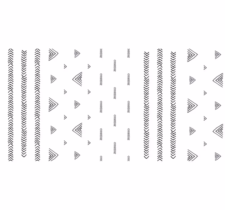Toile blanche fenêtre rayures noires et blanches nordiques - TenStickers